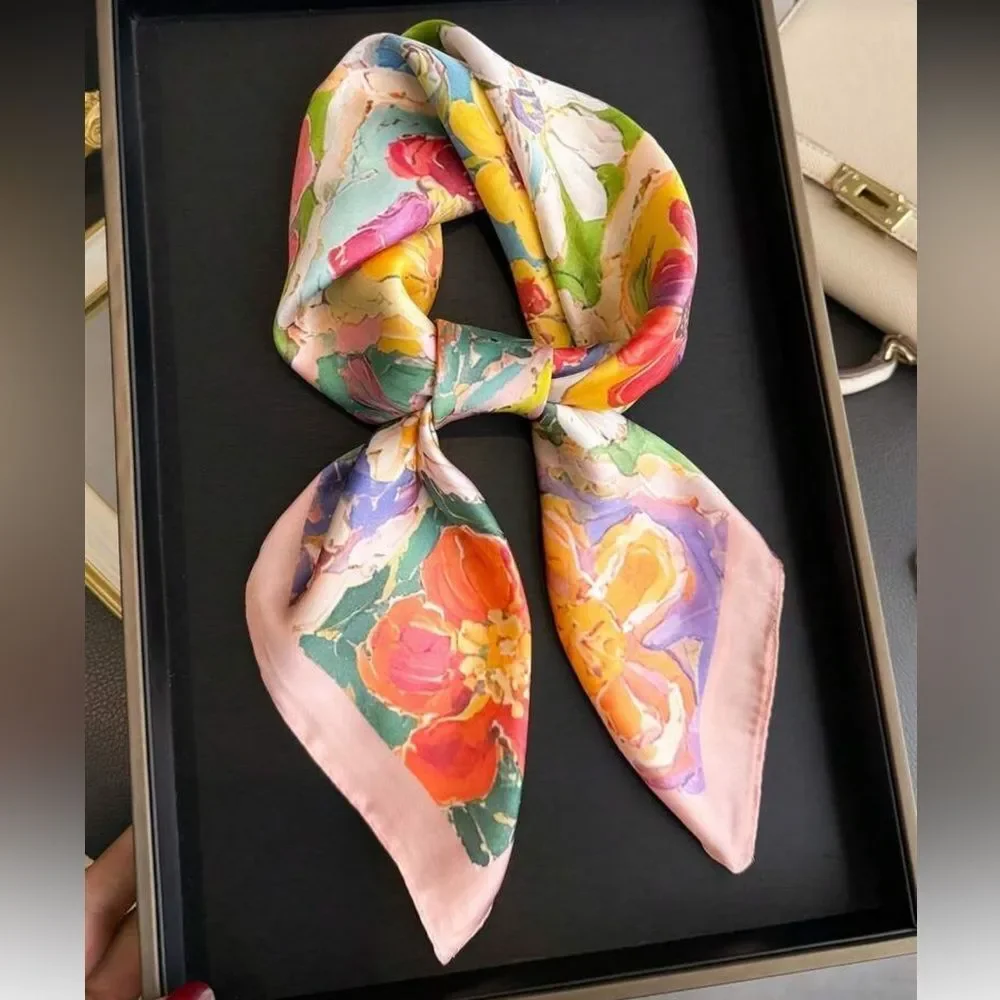 Floral pink  Scarf A1585